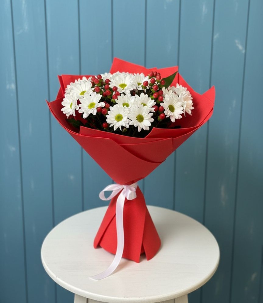 Букет цветов из: Хризантемы в Молочном