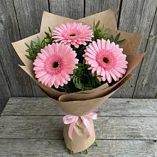 Букет цветов из:  Герберы #REPLACE_PRED# Молочном