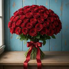 Букет Красные розы Блэк Меджик #REPLACE_PRED# Молочном