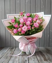 Букет Розовый кустик в Молочном