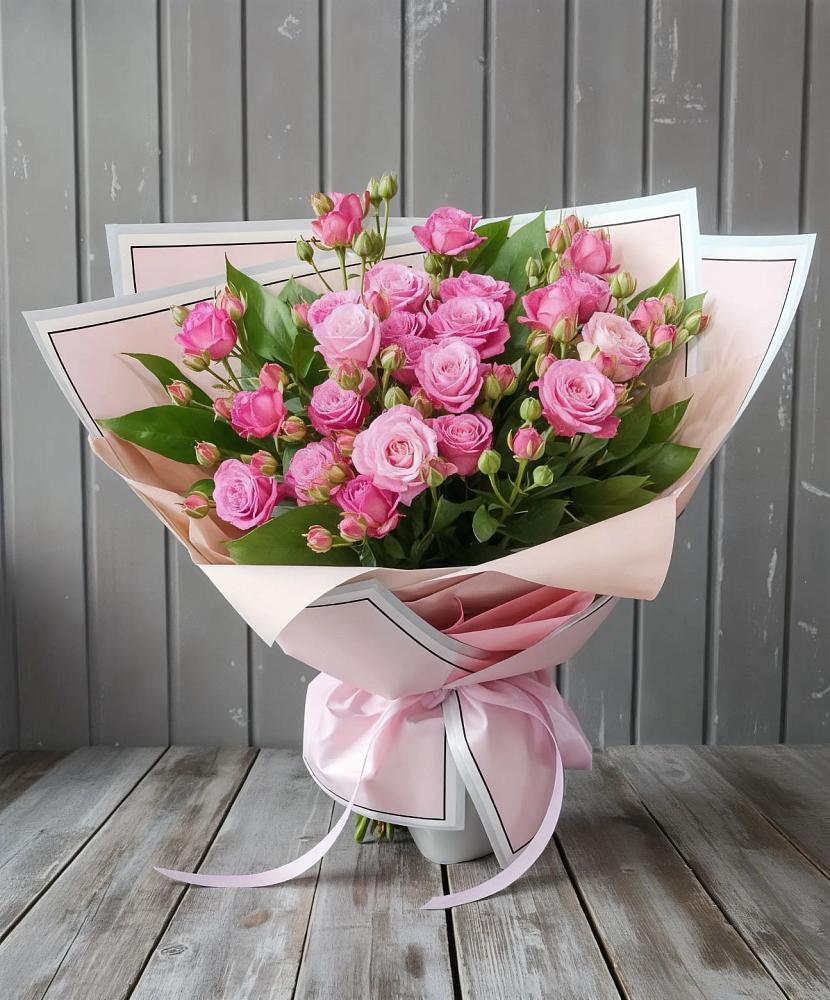 Букет Розовый кустик в Молочном