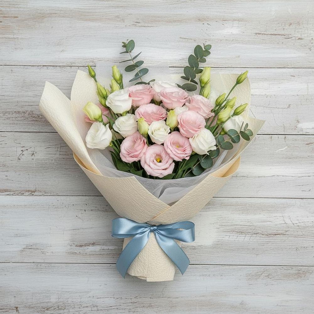 Букет цветов из: Лизиантусы в Молочном